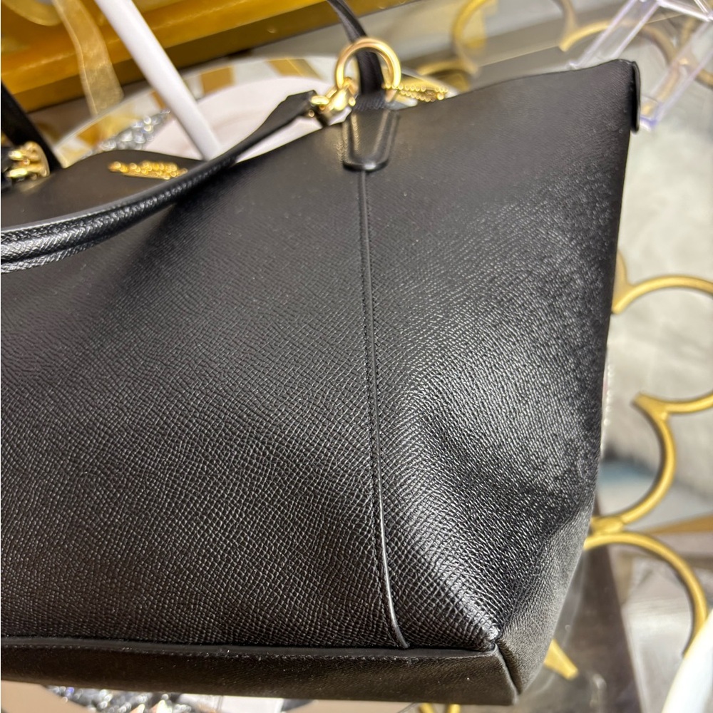 Coach 2018 Ava Tote Bag in black crossgrain leather NWOT - Picture 14 of 16